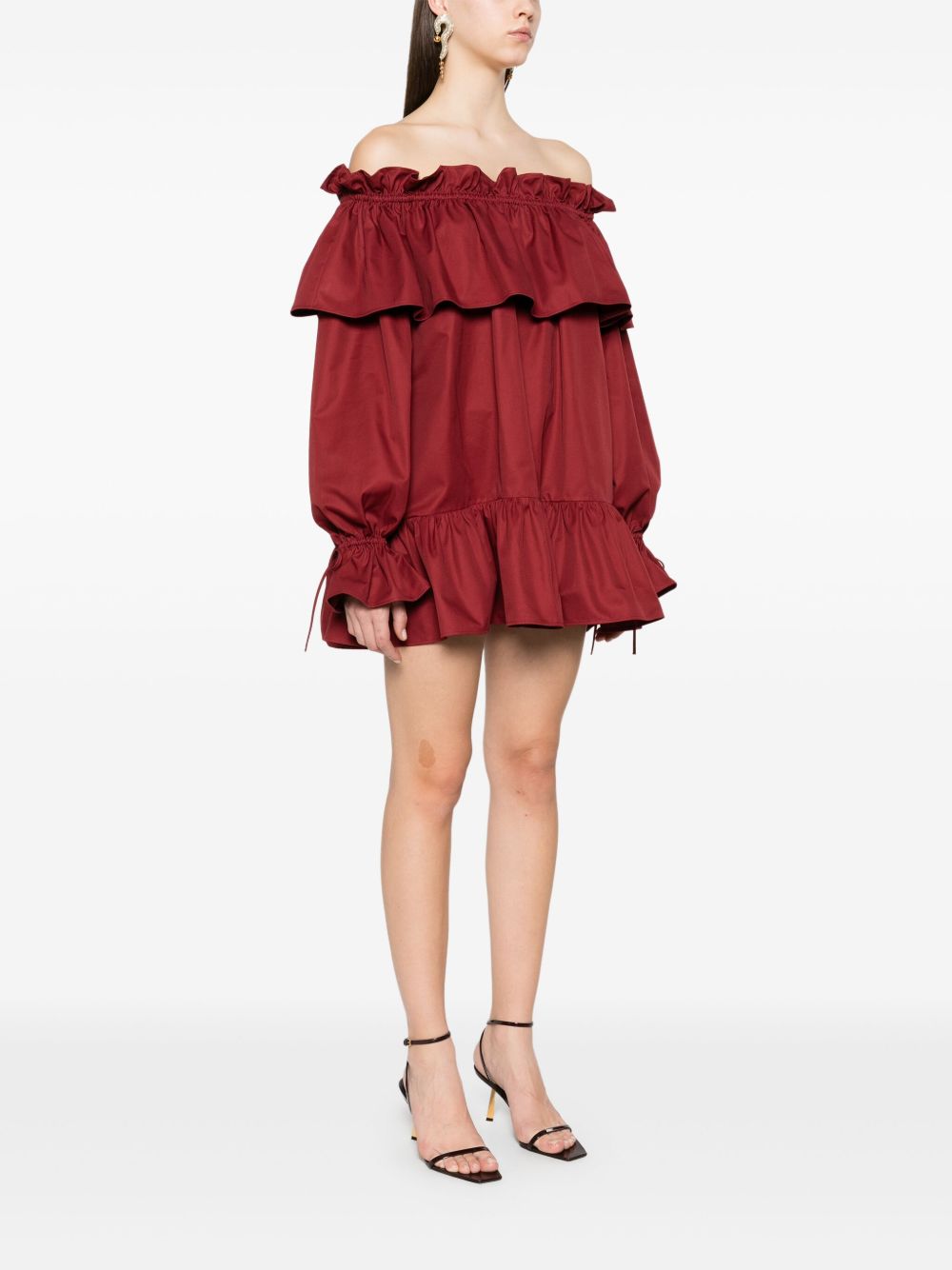 Saint Laurent Women Cotton Twill Mini Dress SAINT LAURENT