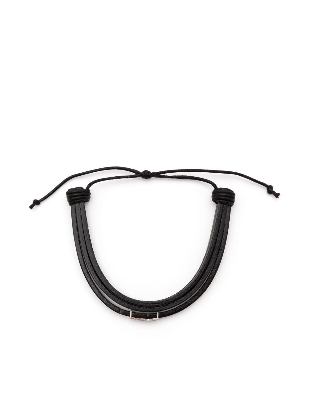 Saint Laurent Men Cassandre Leather Bracelet SAINT LAURENT