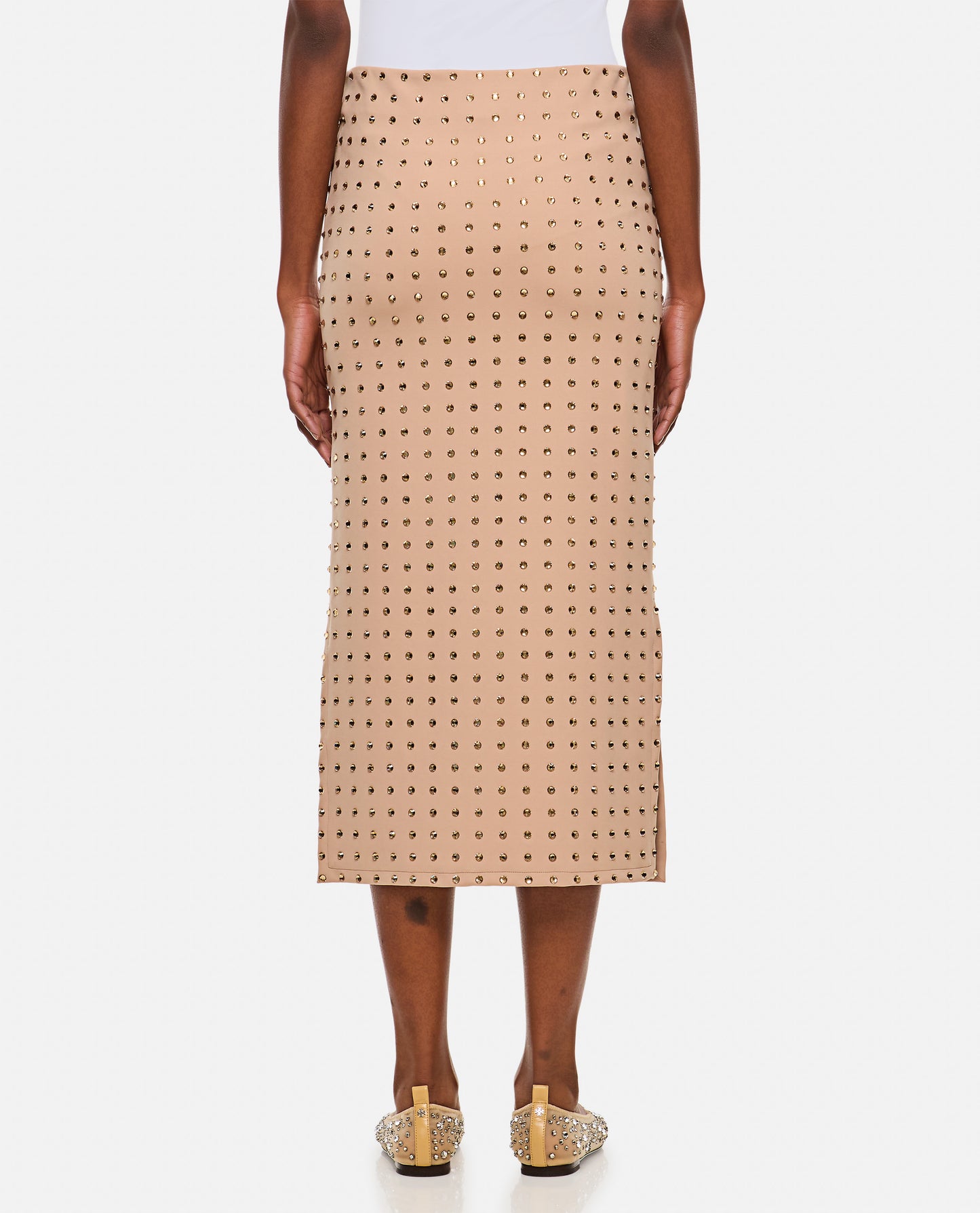 Sportmax Women Nome Crystal Lycra Midi Skirt SPORTMAX