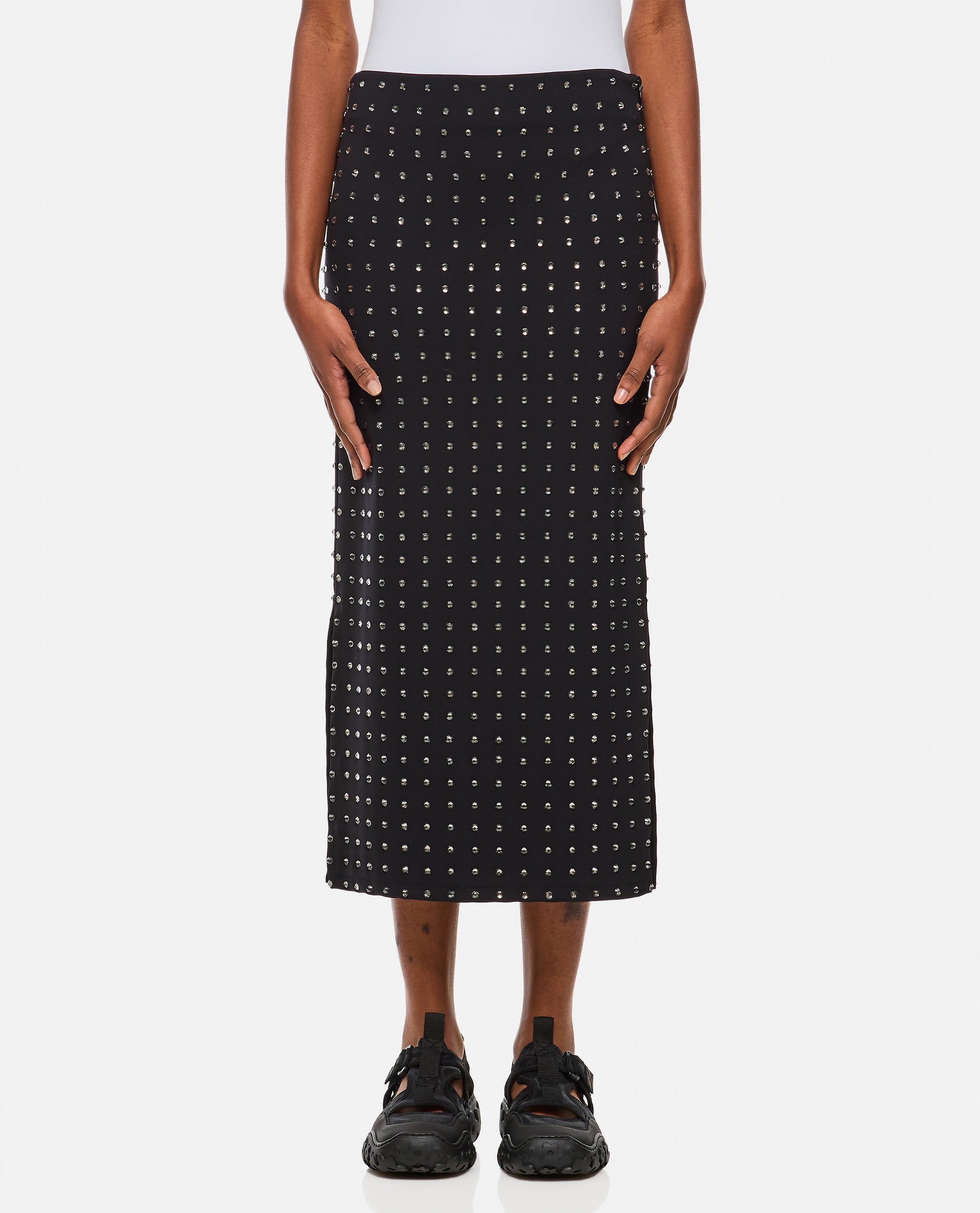 Sportmax Women Nome Crystal Lycra Midi Skirt SPORTMAX