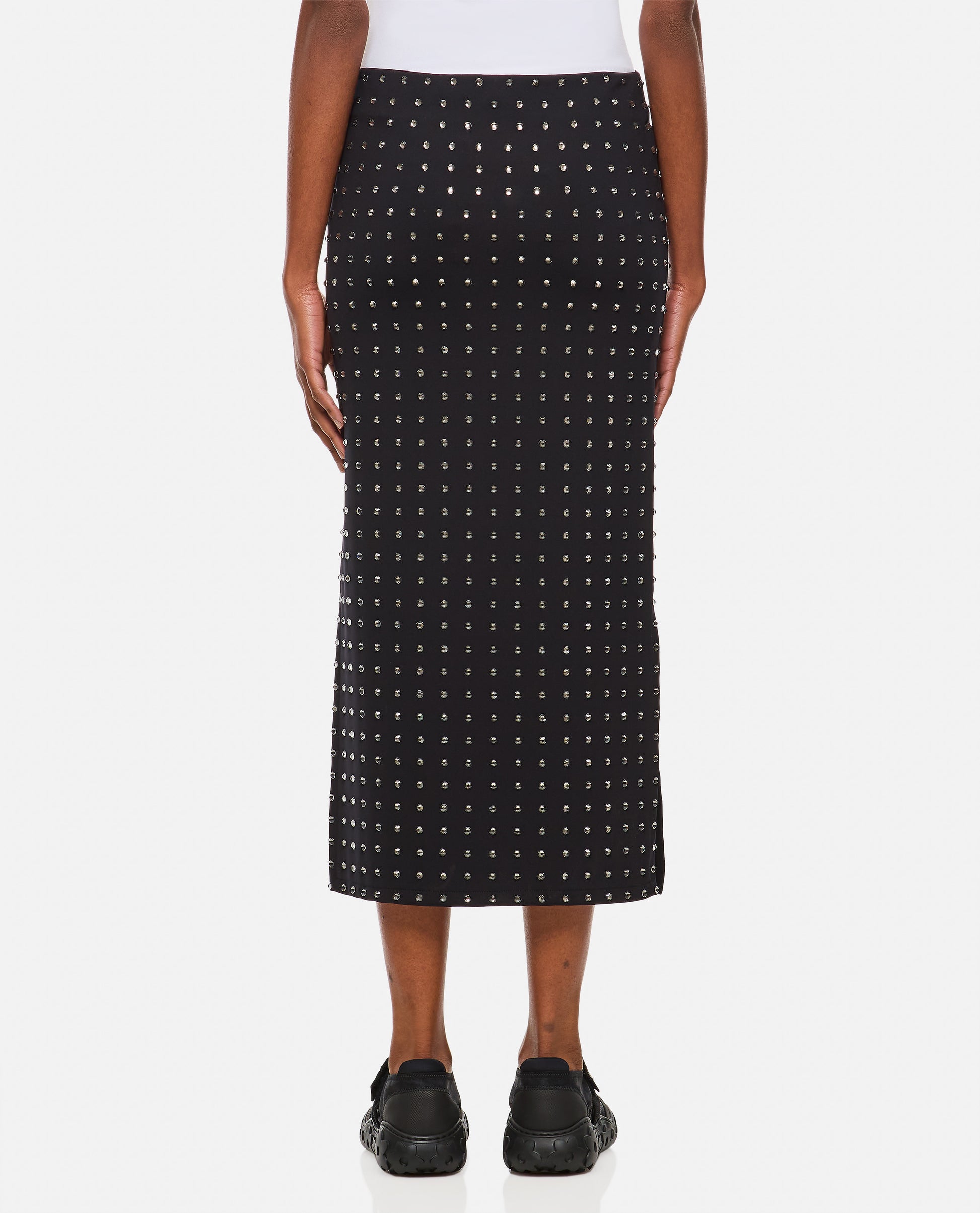 Sportmax Women Nome Crystal Lycra Midi Skirt SPORTMAX