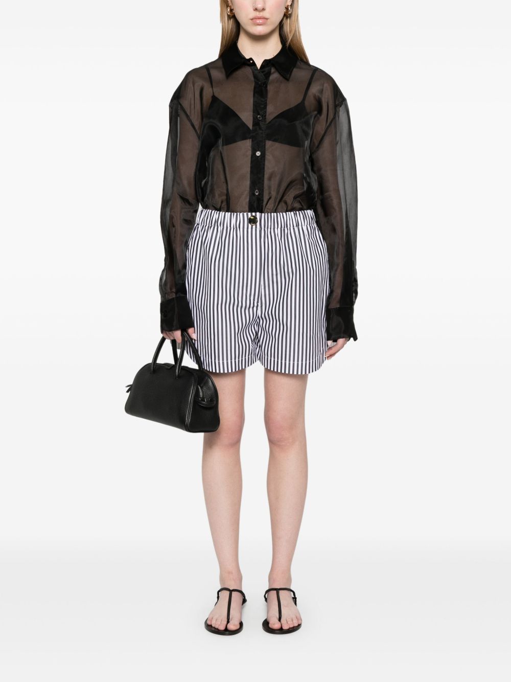 Sportmax Women Striped Cotton Shorts