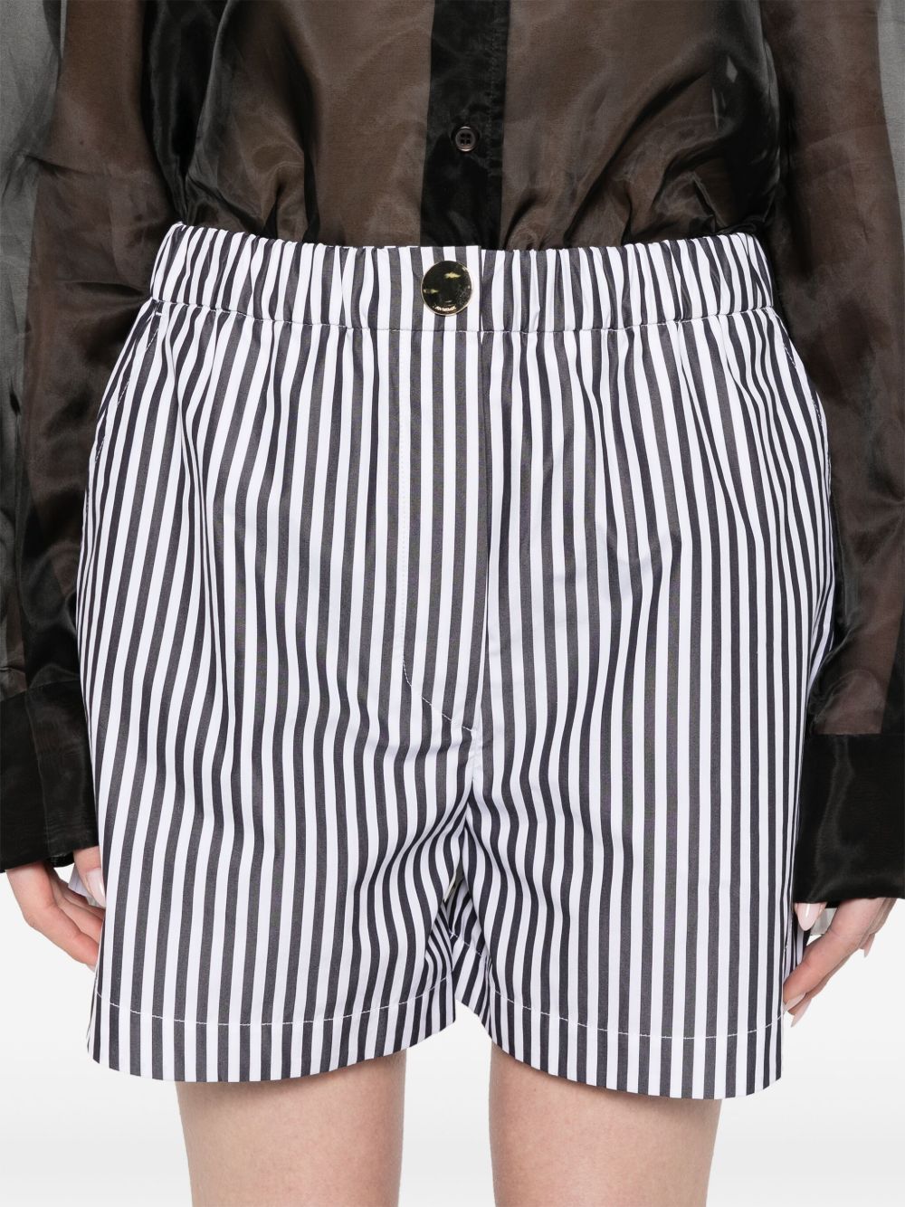 Sportmax Women Striped Cotton Shorts