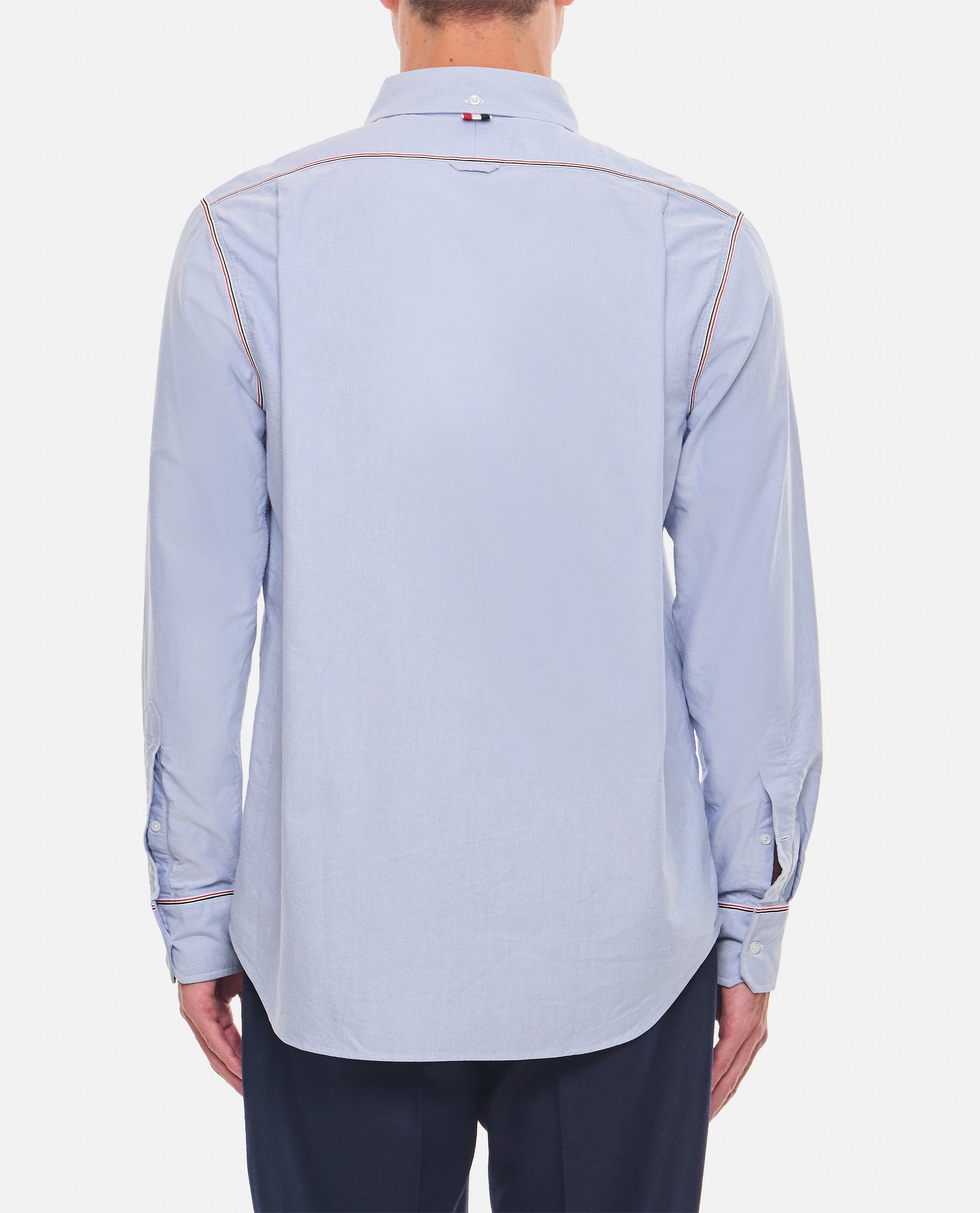 Thom Browne Men Light Blue Cotton Oxford Shirt THOM BROWNE