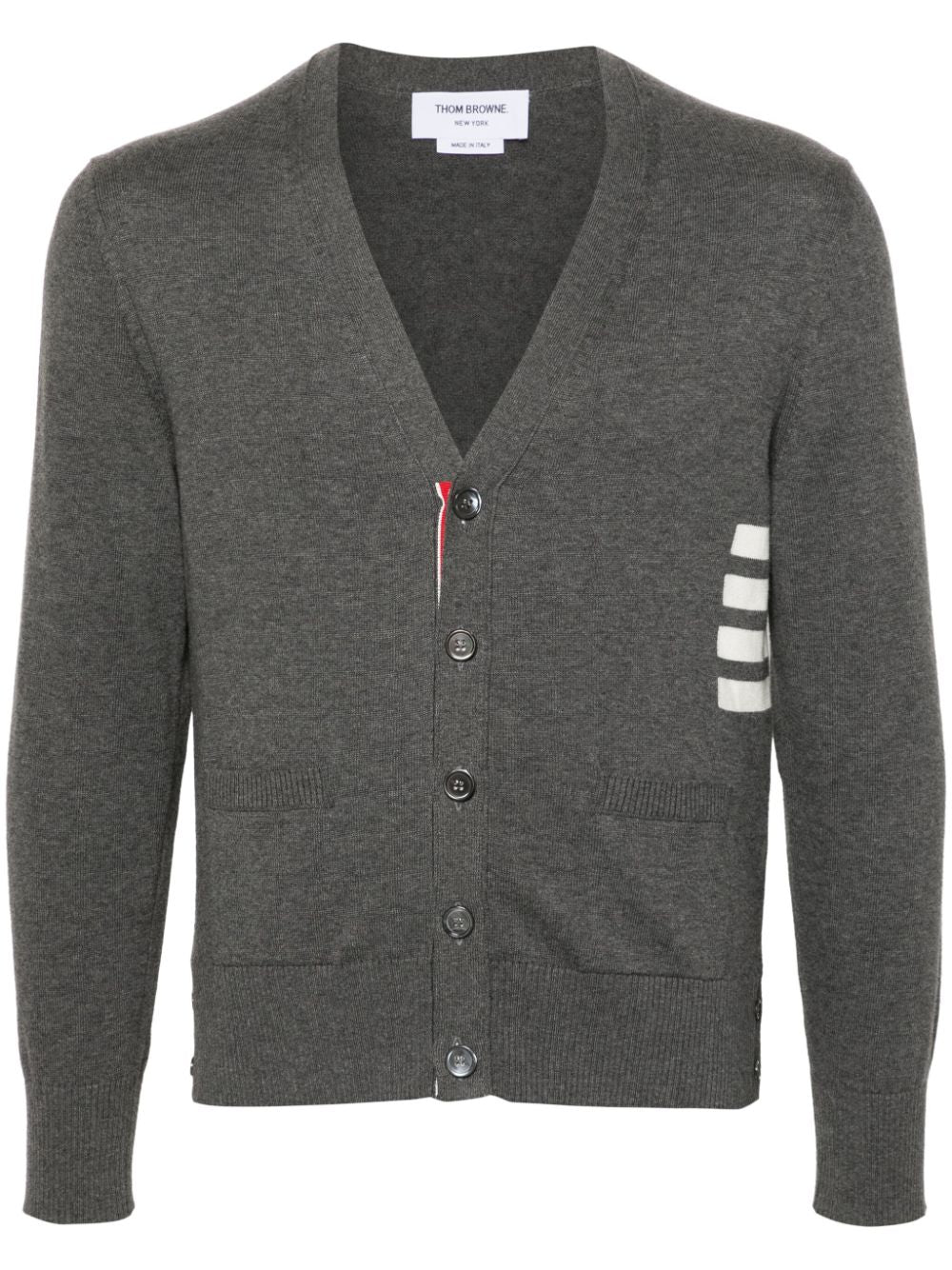Thom Browne Men 4Bar Cotton Cardigan THOM BROWNE