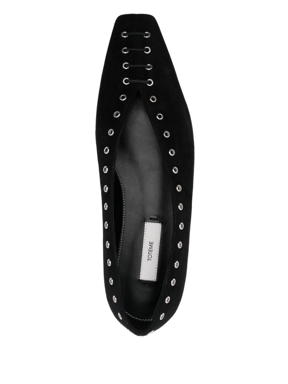 Toteme Women Suede Leather Lace-Up Ballets TOTEME