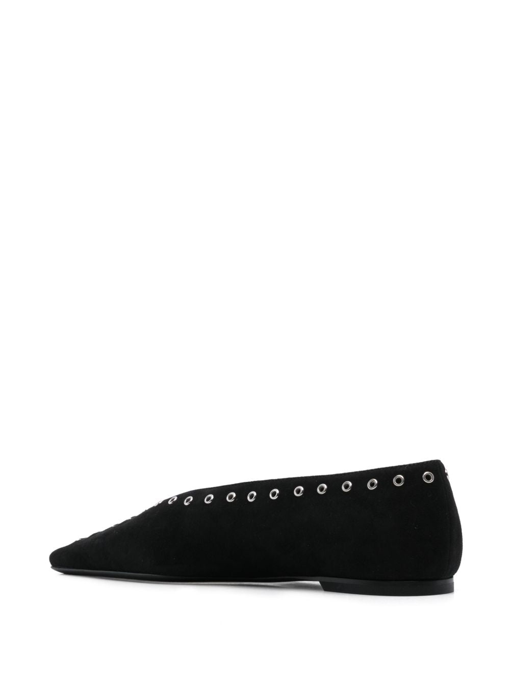 Toteme Women Suede Leather Lace-Up Ballets TOTEME