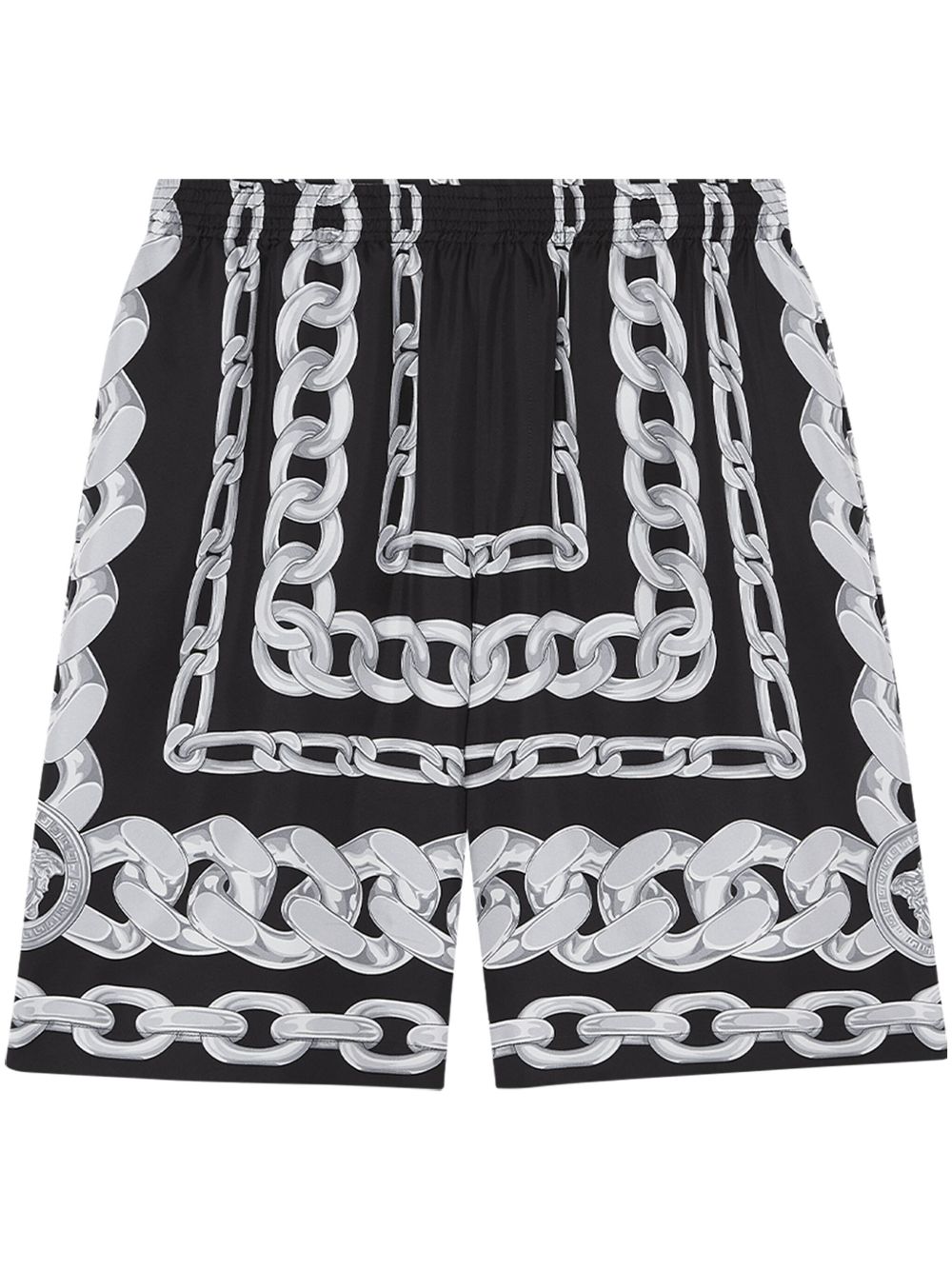 Versace Men Medusa Chain Silk Shorts VERSACE