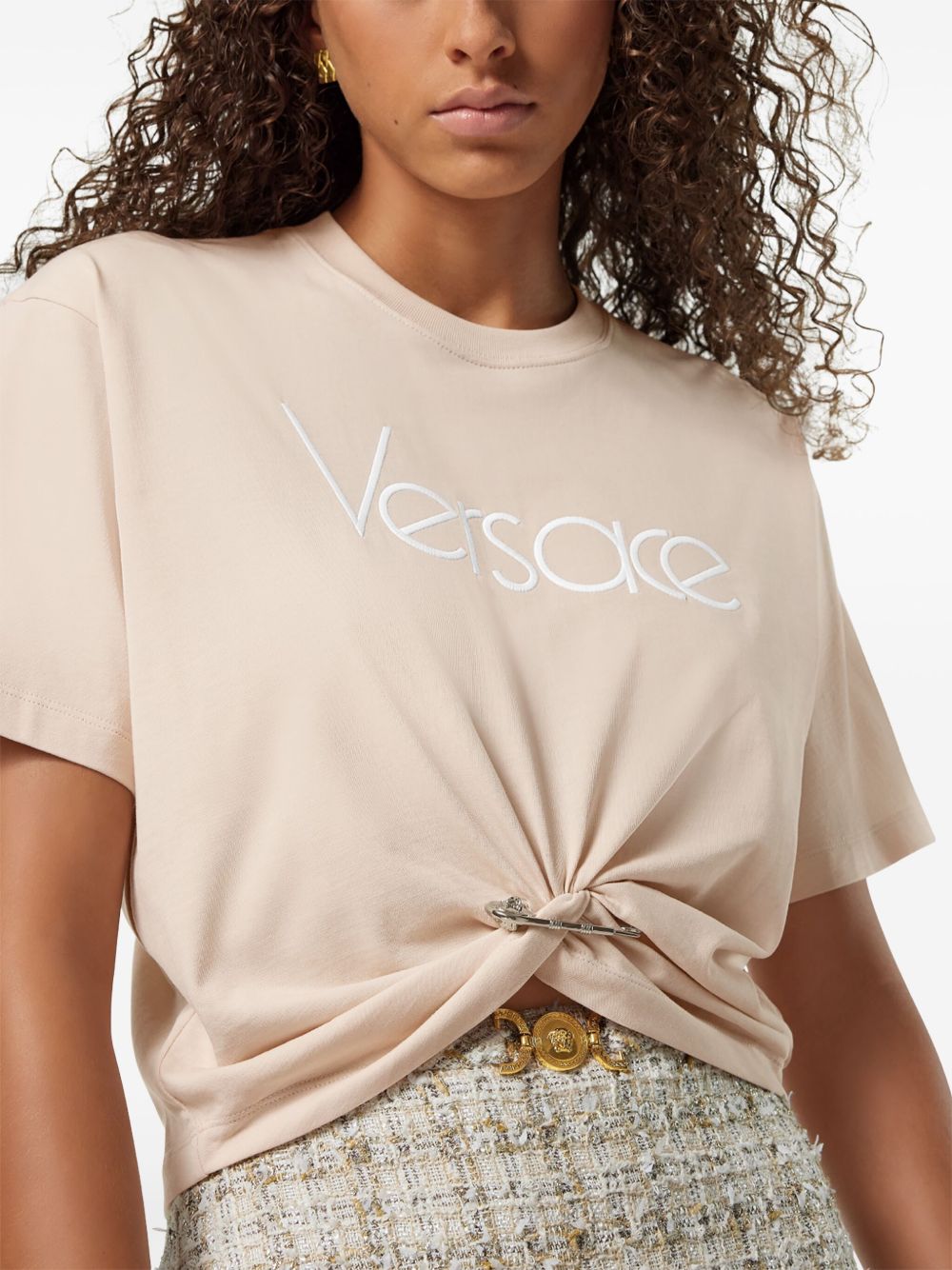 Versace Women Logo Cotton T-Shirt VERSACE
