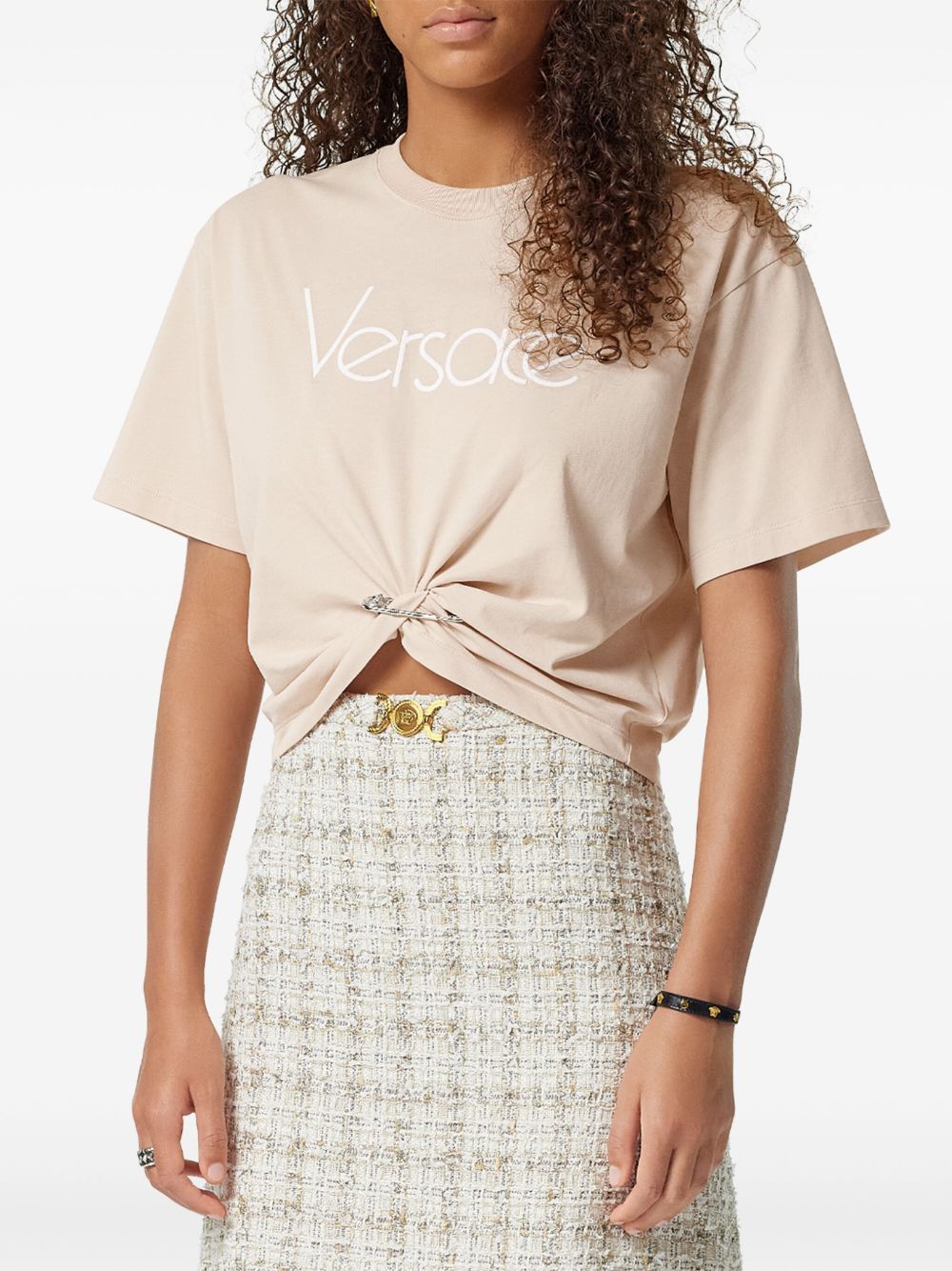 Versace Women Logo Cotton T-Shirt VERSACE