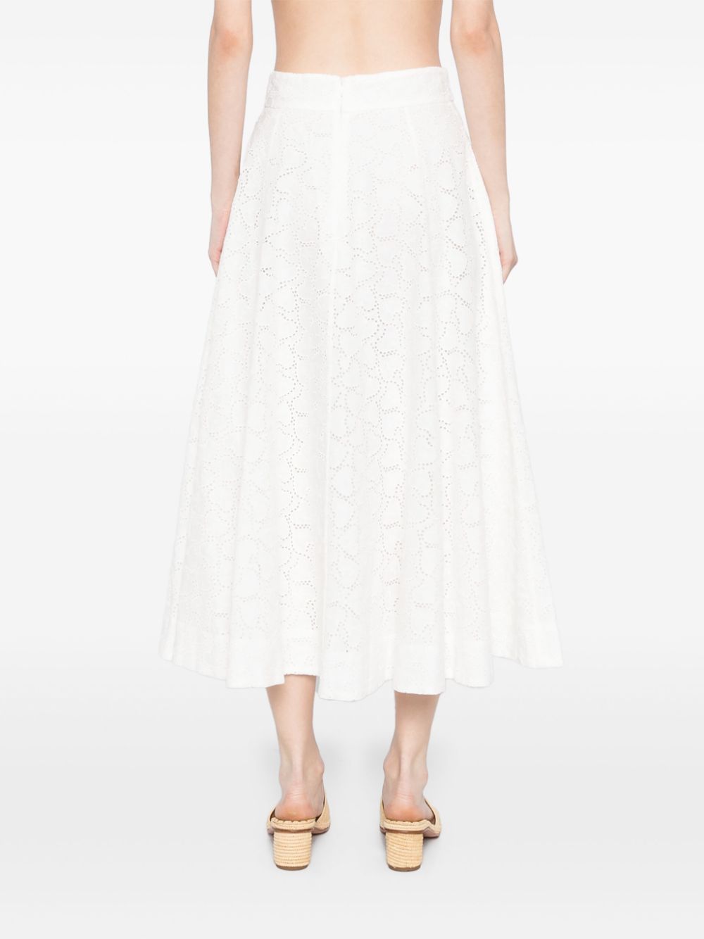 Zimmermann Women Crush Cotton Midi Skirt ZIMMERMANN