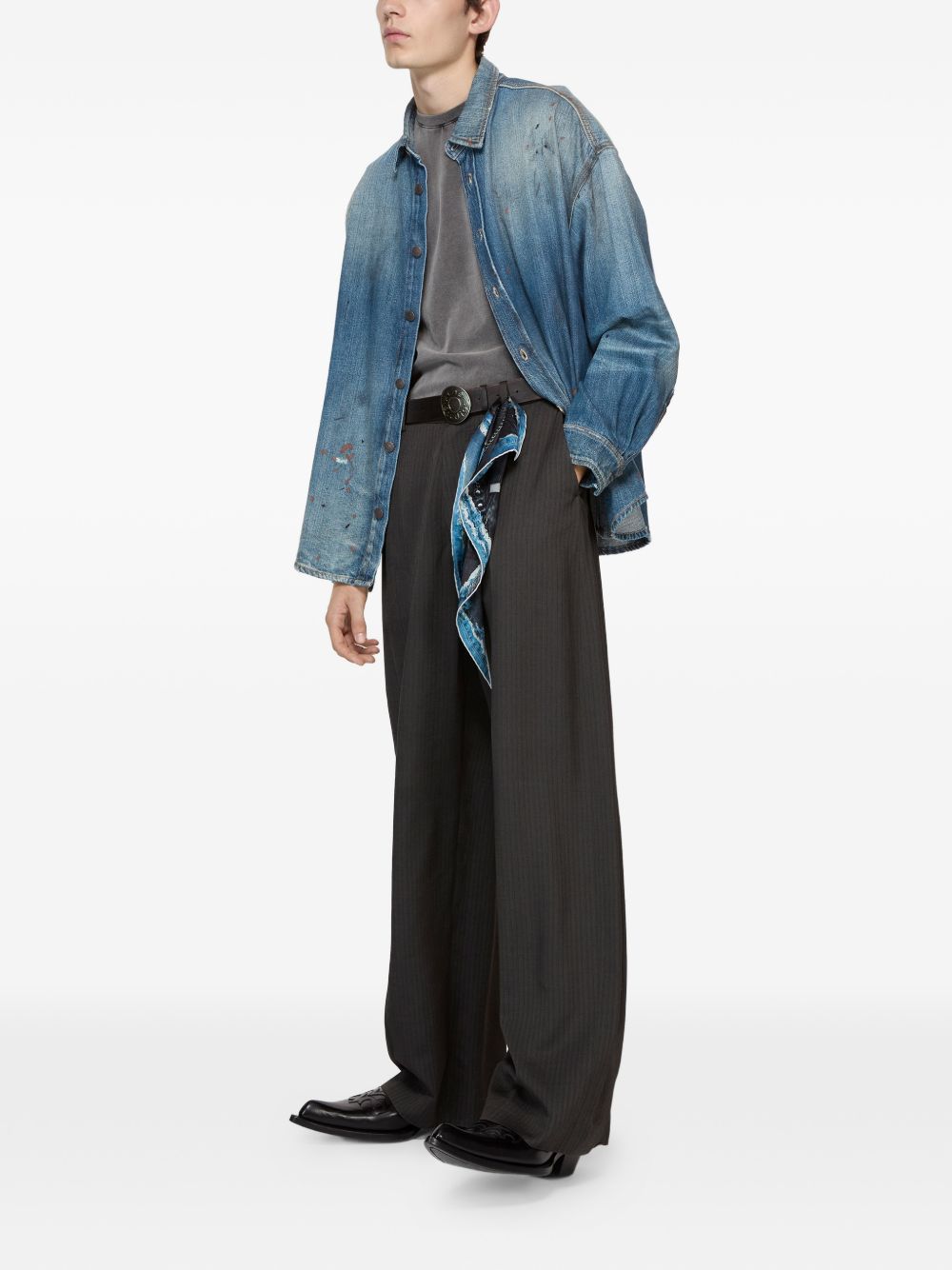 Acne Studios Men Denim Cotton Shirt ACNE STUDIOS