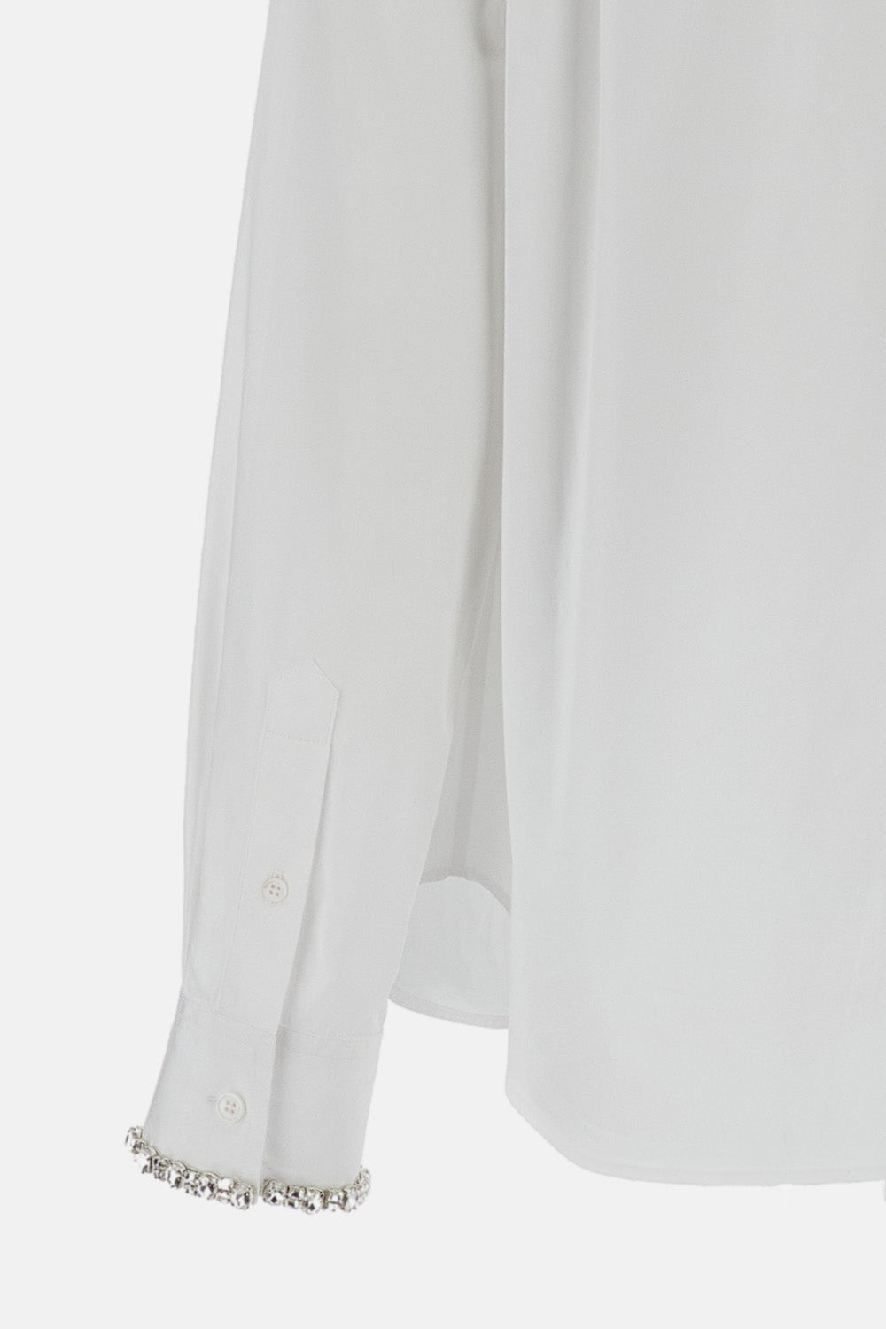Alexander Mcqueen Women White Shirt With Embroidered Crystals ALEXANDER MCQUEEN