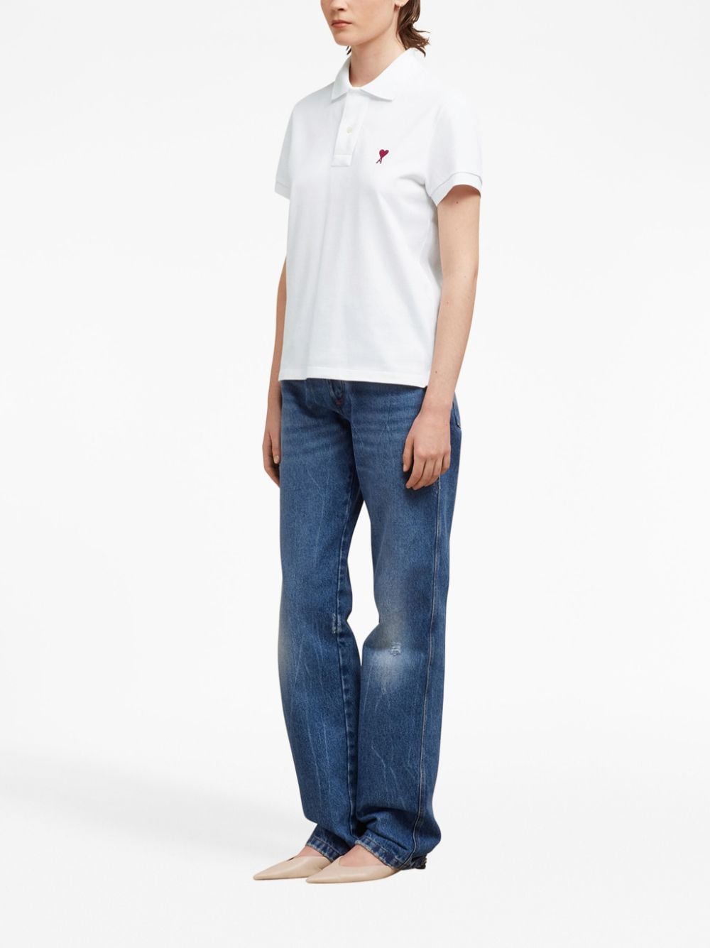 Ami Paris Men Ami De Coeur Cotton Polo Shirt AMI PARIS
