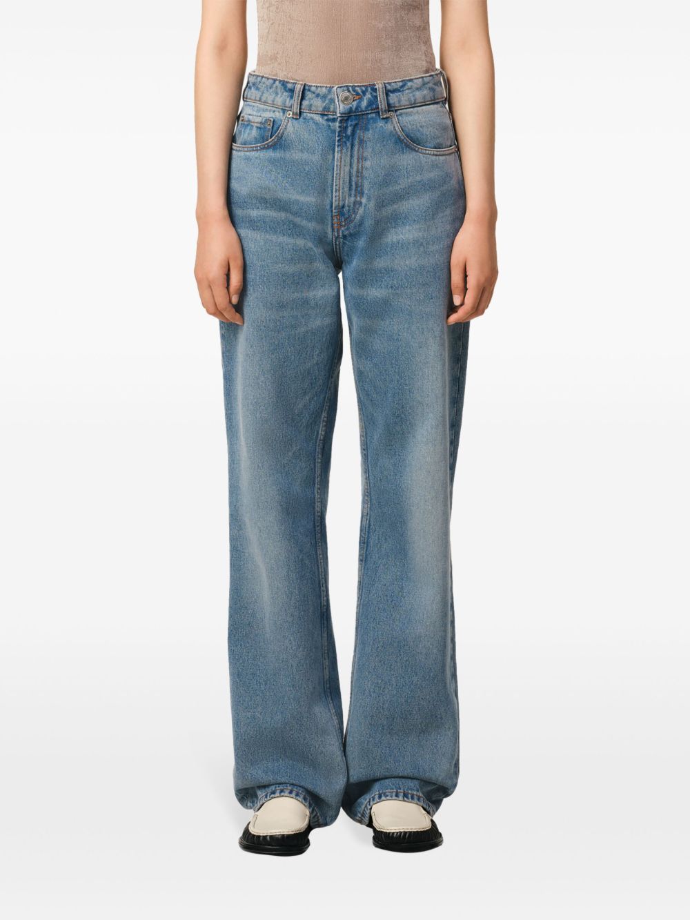Ami Paris Women Large Fit Denim Jeans AMI PARIS