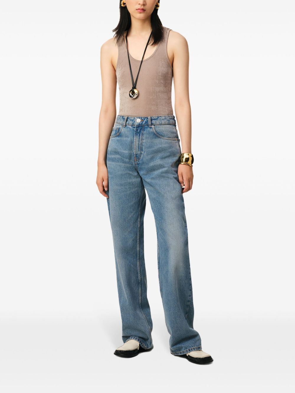 Ami Paris Women Large Fit Denim Jeans AMI PARIS
