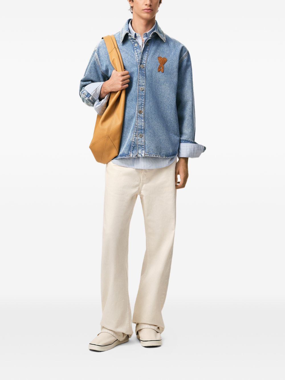 Ami Paris Men Ami De Coeur Denim Shirt AMI PARIS