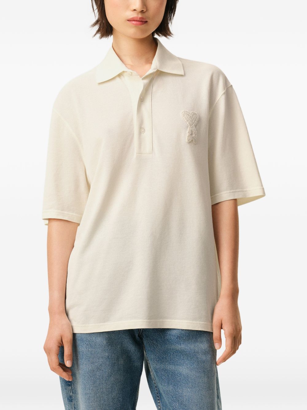 Ami Paris Men Ami De Coeur Cotton Polo Shirt AMI PARIS