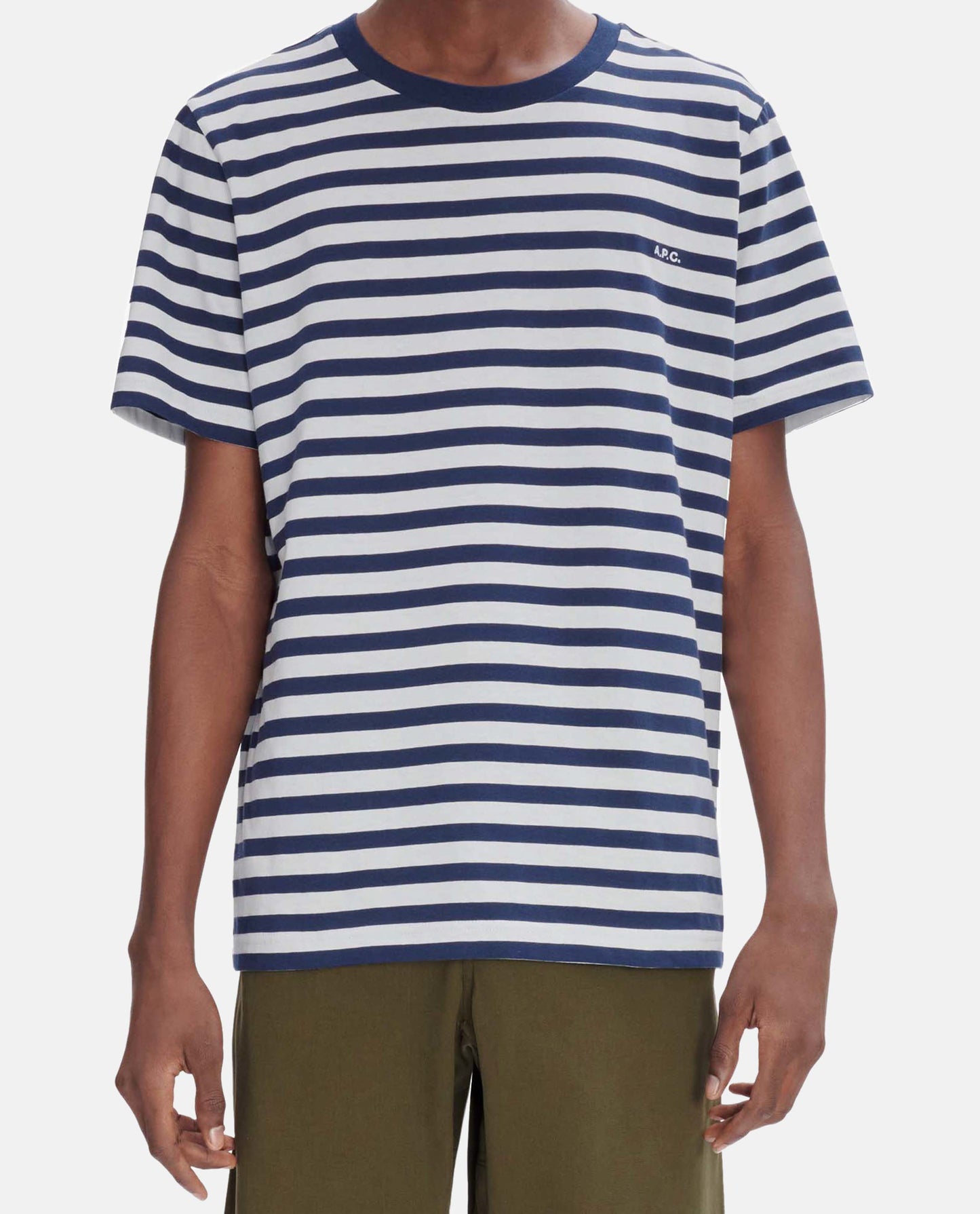 A.P.C. Men T-Shirt Standard Apc Brode Raye A.P.C.
