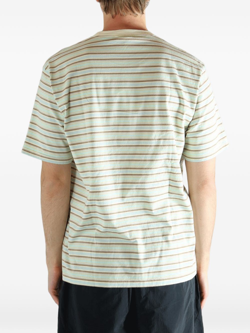 Auralee Men Striped Cotton T-Shirt AURALEE