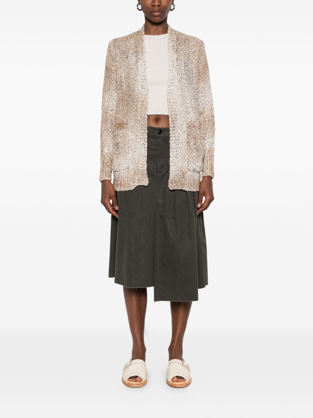 Avant Toi Women Cotton V-Necked Cardigan