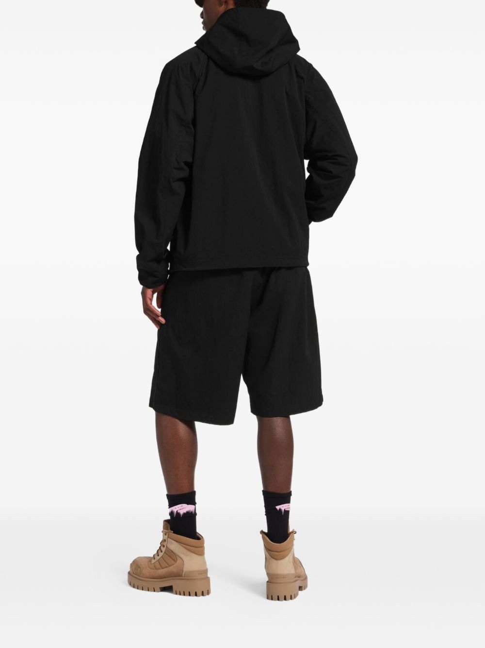 Balenciaga Men Logo Hooded Jacket