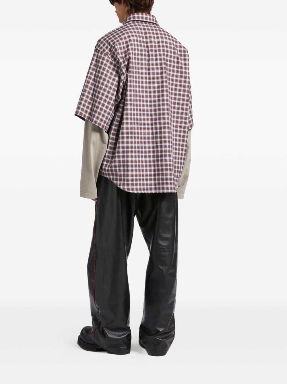 Balenciaga Men Checked Cotton Shirt BALENCIAGA