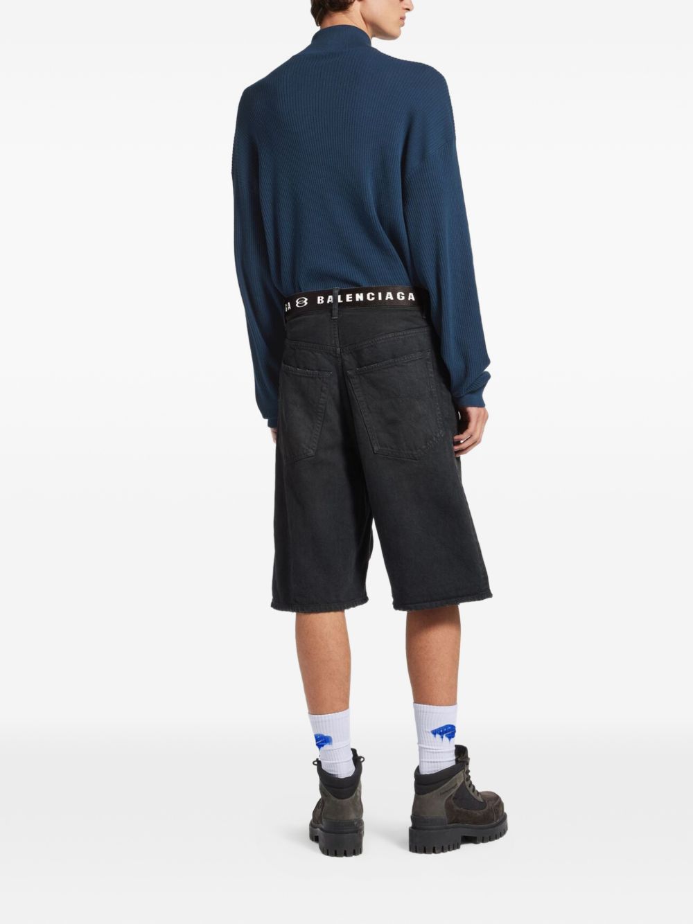 Balenciaga Men Denim Cotton Shorts BALENCIAGA
