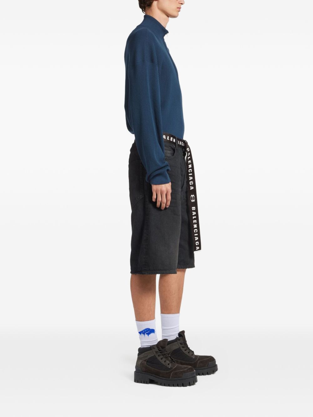 Balenciaga Men Denim Cotton Shorts BALENCIAGA