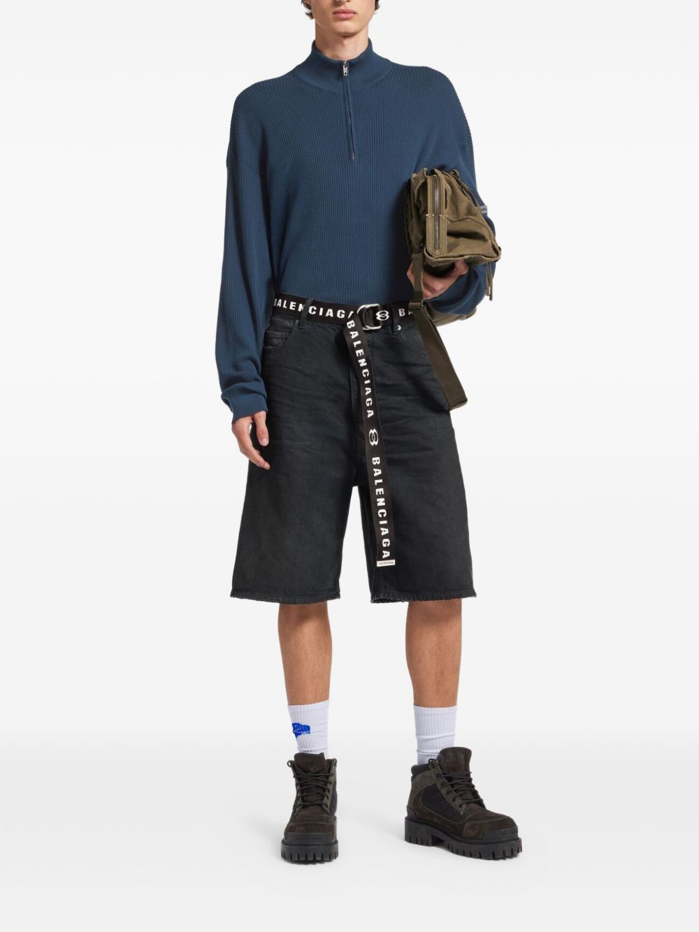Balenciaga Men Denim Cotton Shorts BALENCIAGA