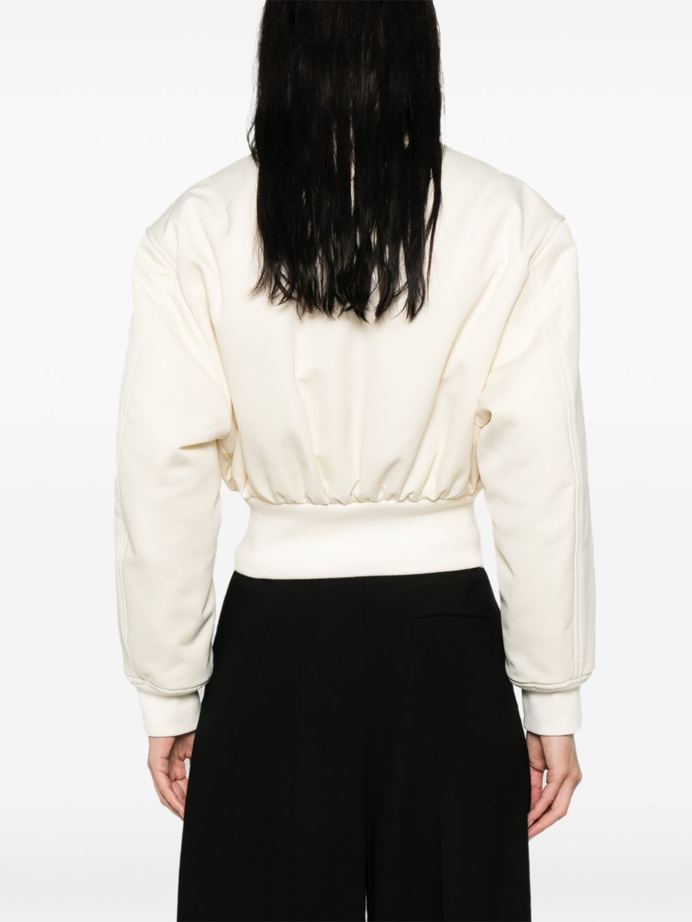 Balenciaga Women Cropped Bomber Jacket