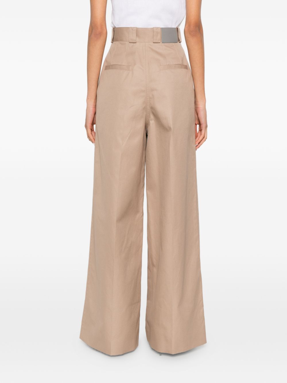 Balenciaga Women Cotton High-Waisted Trousers BALENCIAGA