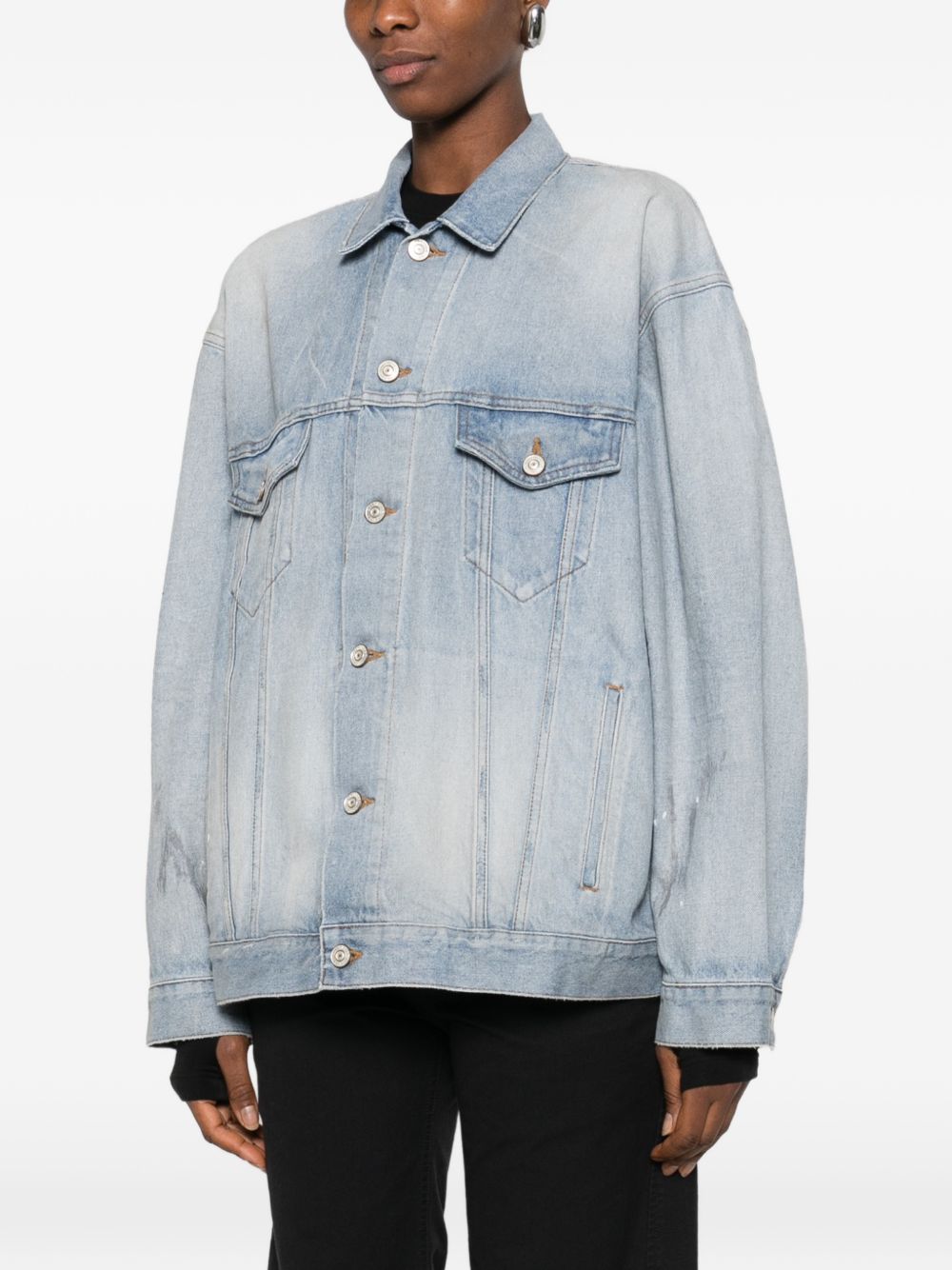 Balenciaga Women Denim Cotton Jacket BALENCIAGA