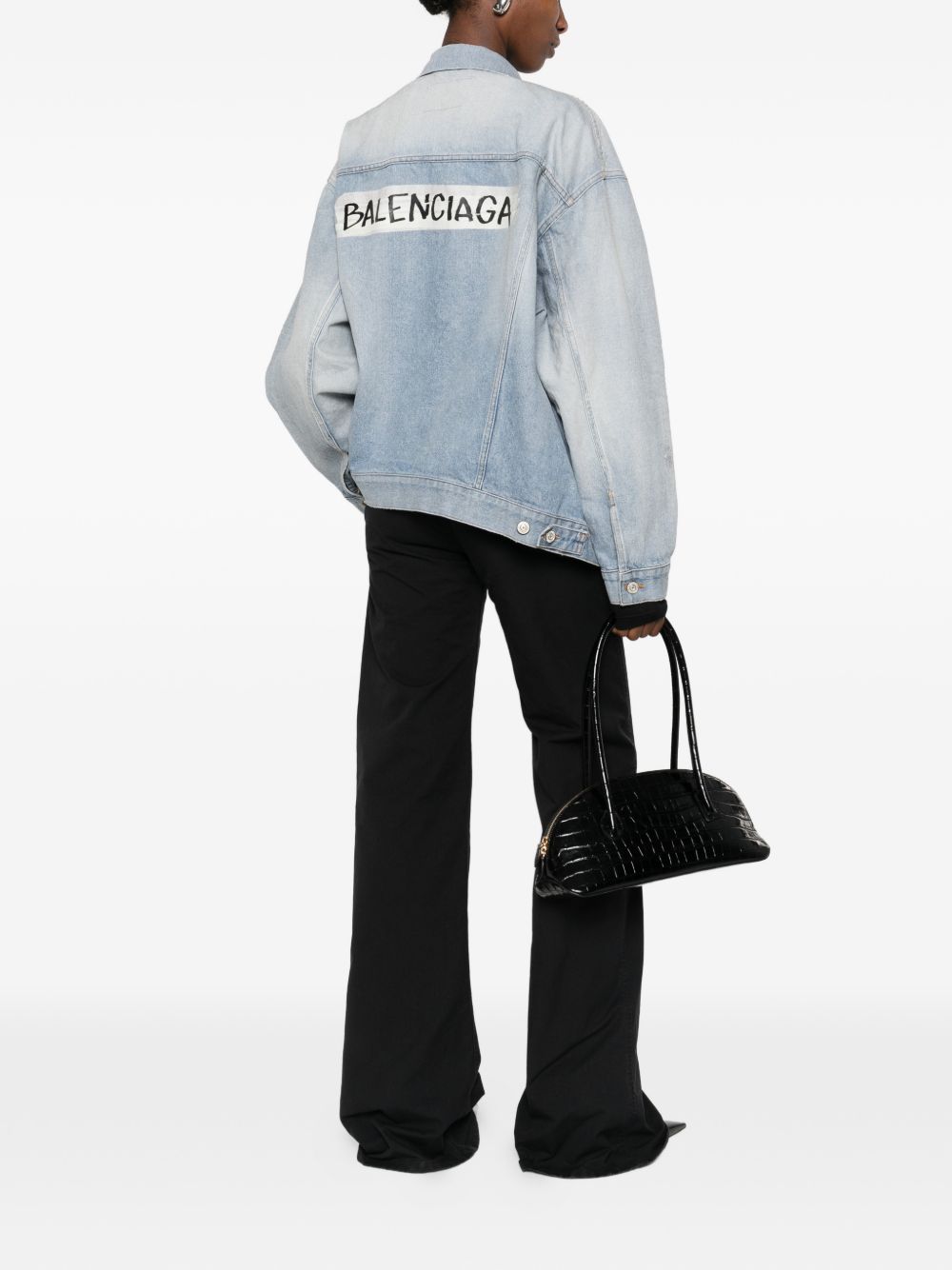 Balenciaga Women Denim Cotton Jacket BALENCIAGA