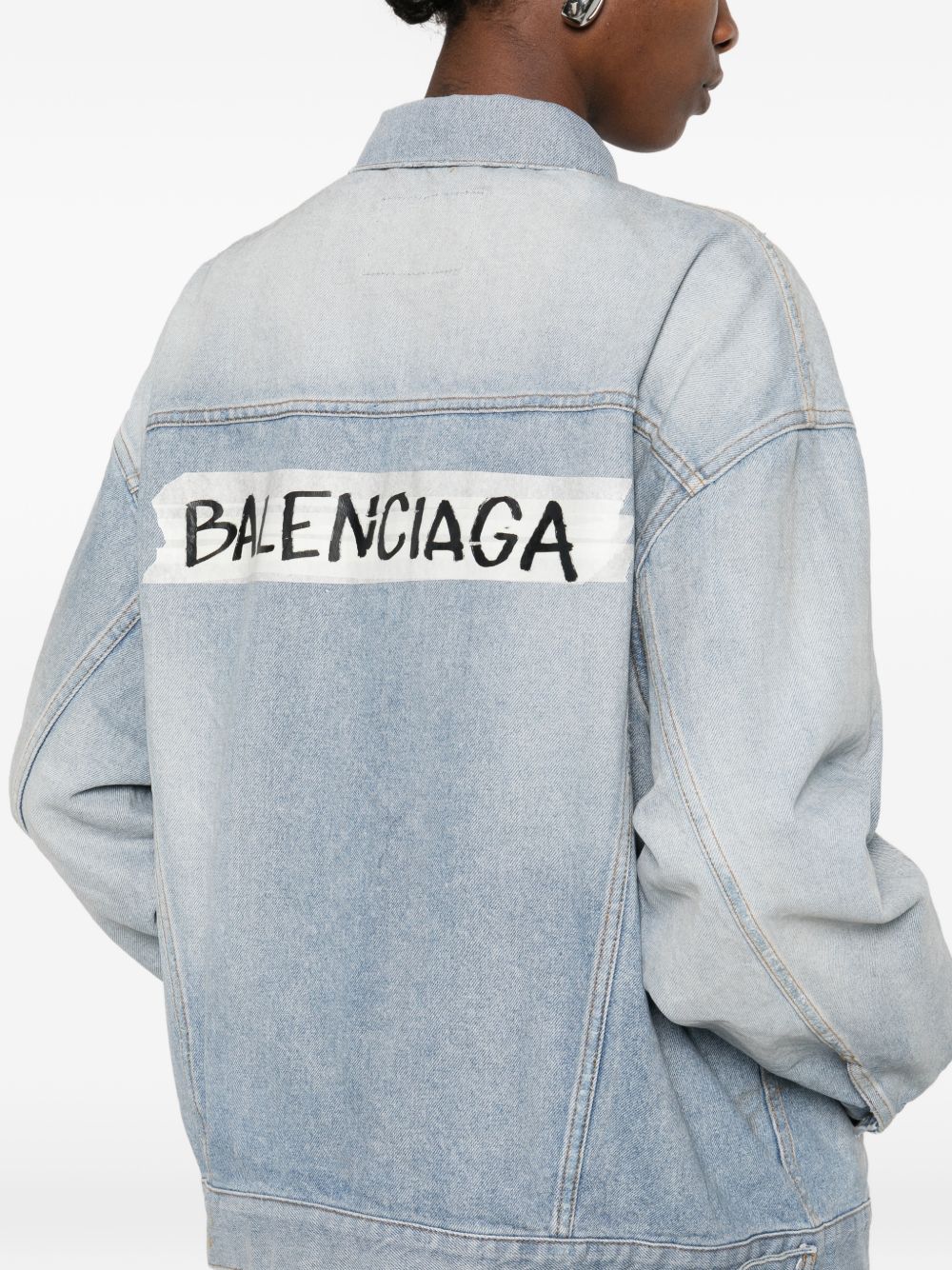 Balenciaga Women Denim Cotton Jacket BALENCIAGA