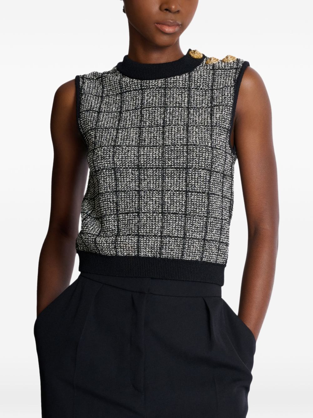 Balmain Women Tweed Tank Top BALMAIN