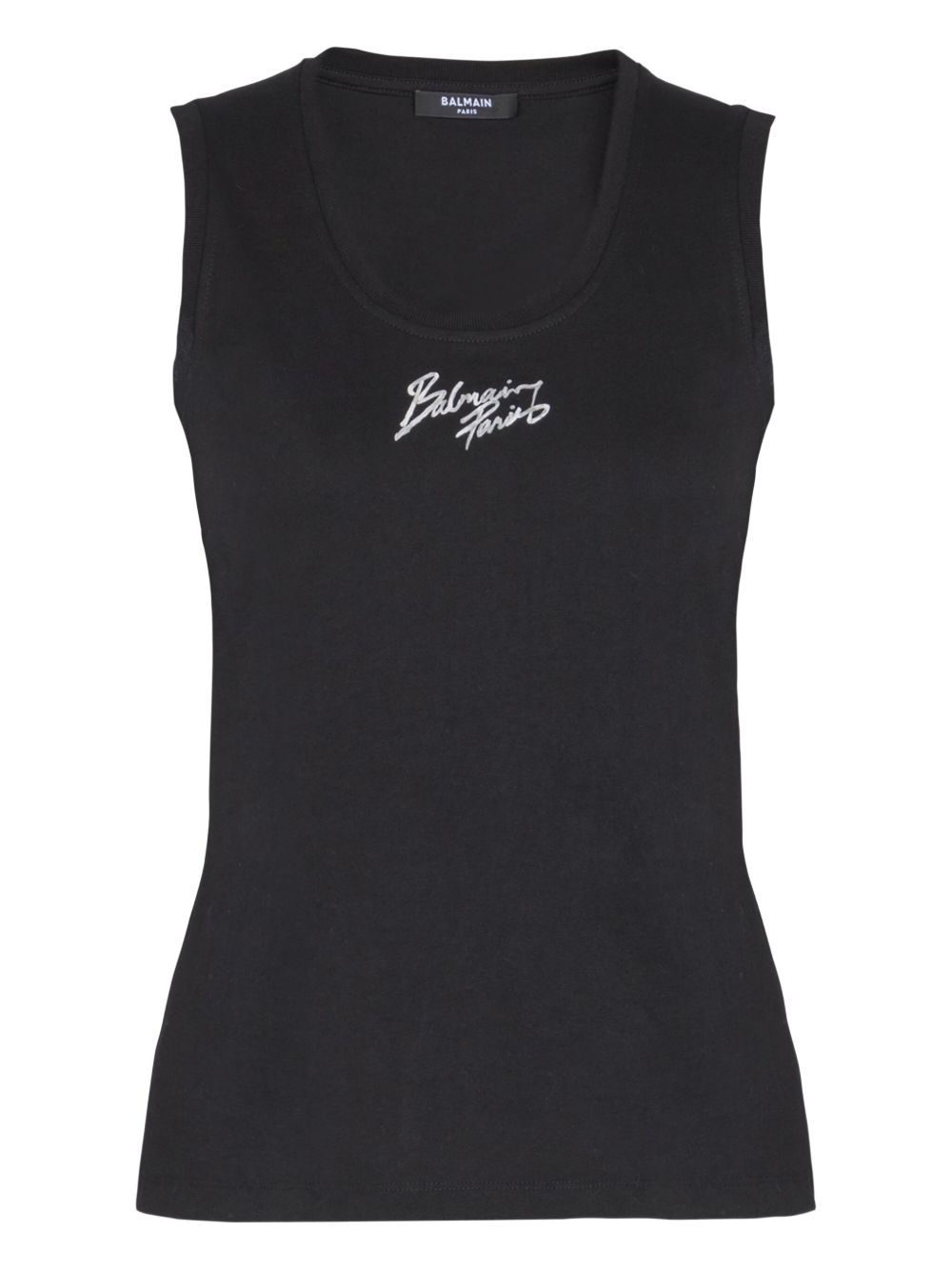 Balmain Women Logo Cotton Tank Top BALMAIN
