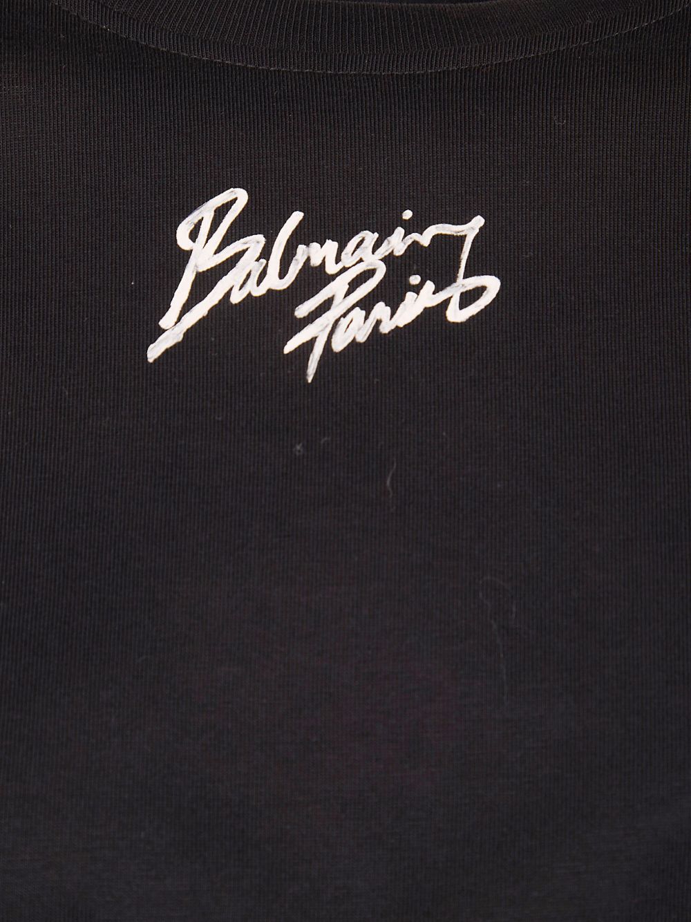 Balmain Women Logo Cotton Cropped T-Shirt BALMAIN