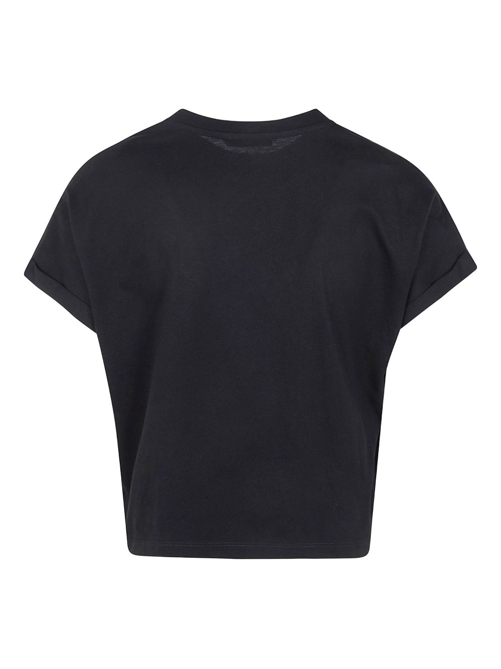 Balmain Women Logo Cotton Cropped T-Shirt BALMAIN