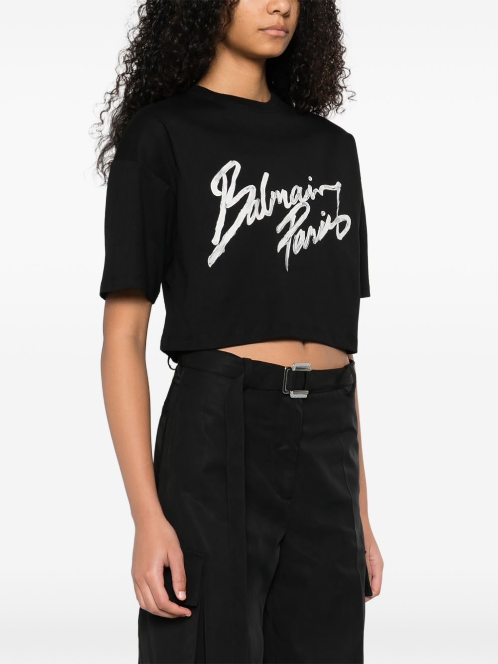 Balmain Women Logo Cotton T-Shirt BALMAIN
