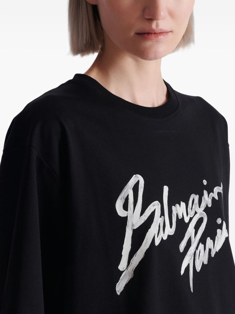 Balmain Women Logo Cotton T-Shirt BALMAIN