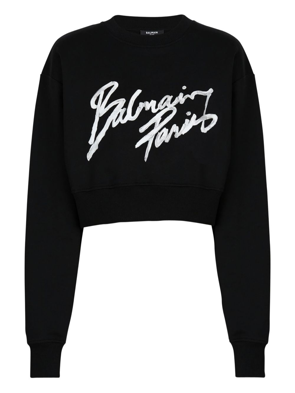 Balmain Women Logo Cropped Sweatshirt BALMAIN