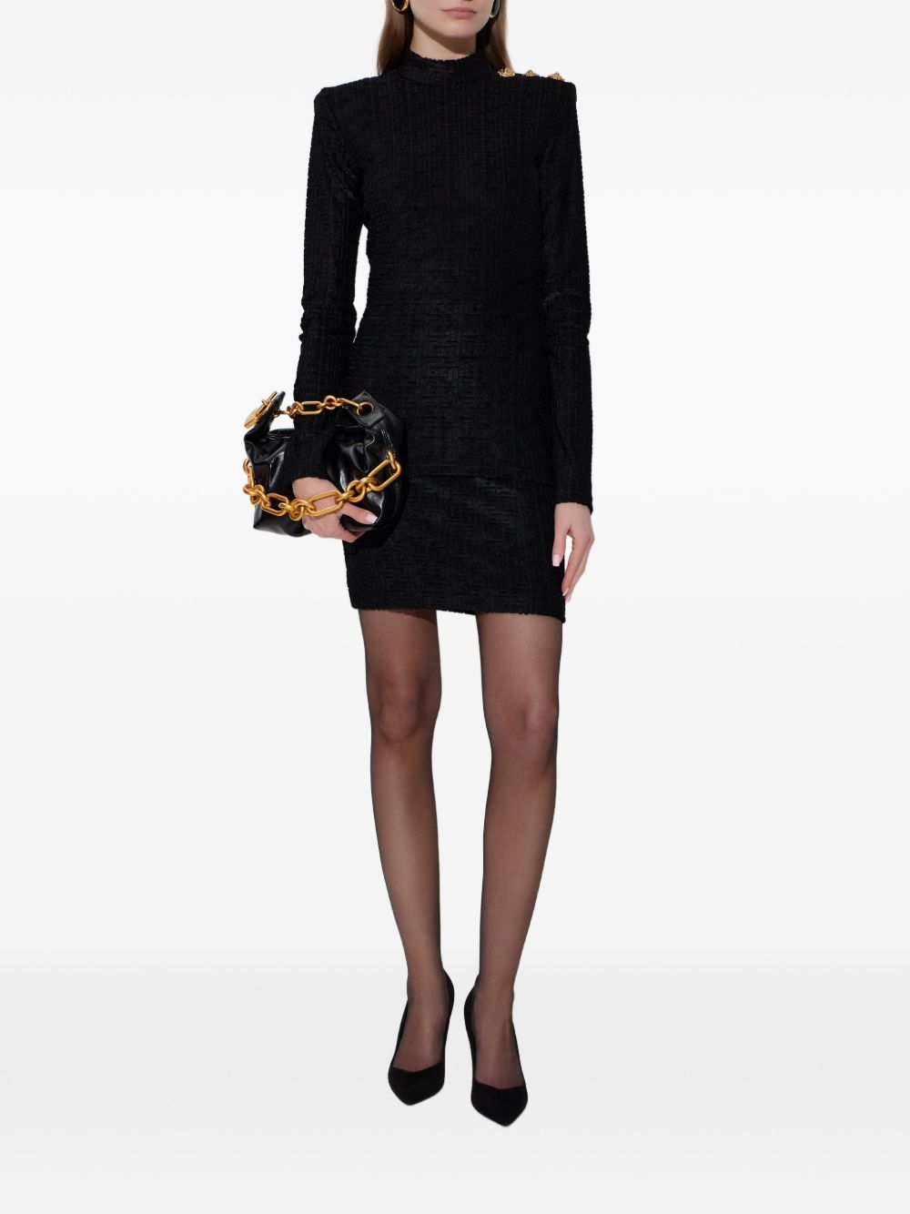 Balmain Women Monogram Midi Skirt BALMAIN