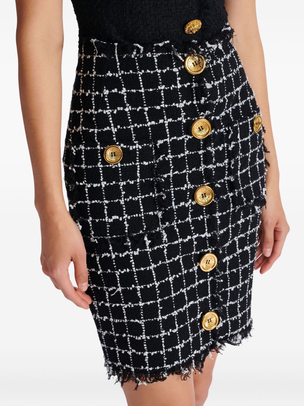 Balmain Women Tweed Midi Skirt BALMAIN