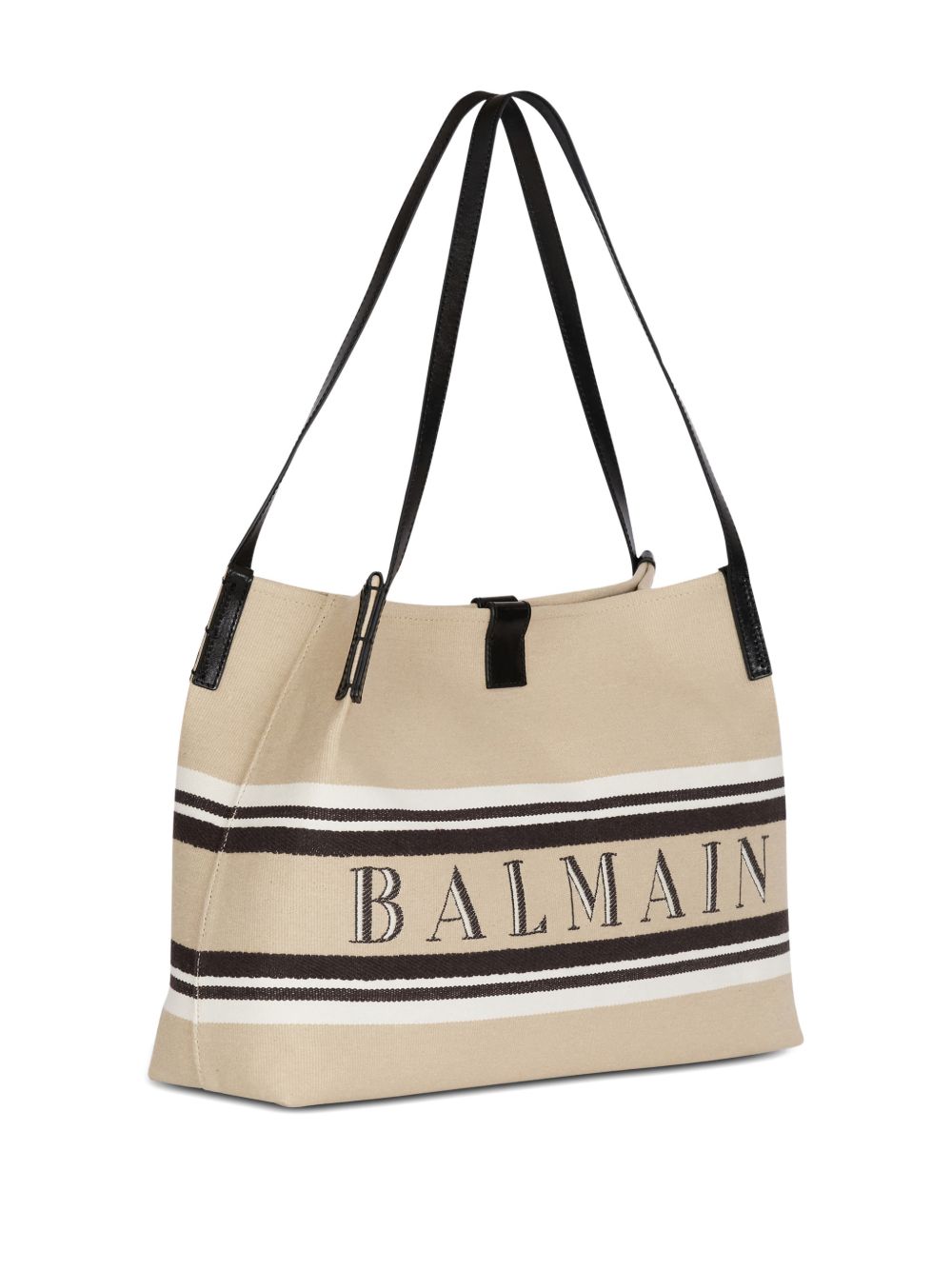 Balmain Women Release Canvad And Leather Medium Tote BALMAIN