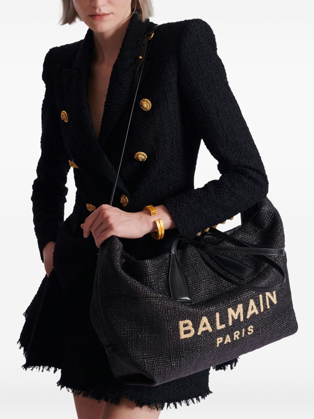 Balmain Women Track Rafia Tote BALMAIN
