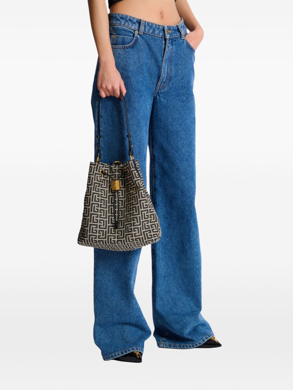 Balmain Women Sync Monogram Backpack BALMAIN