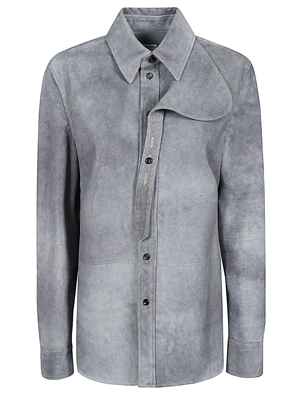 Bottega Veneta Women Suede Leather Shirt BOTTEGA VENETA