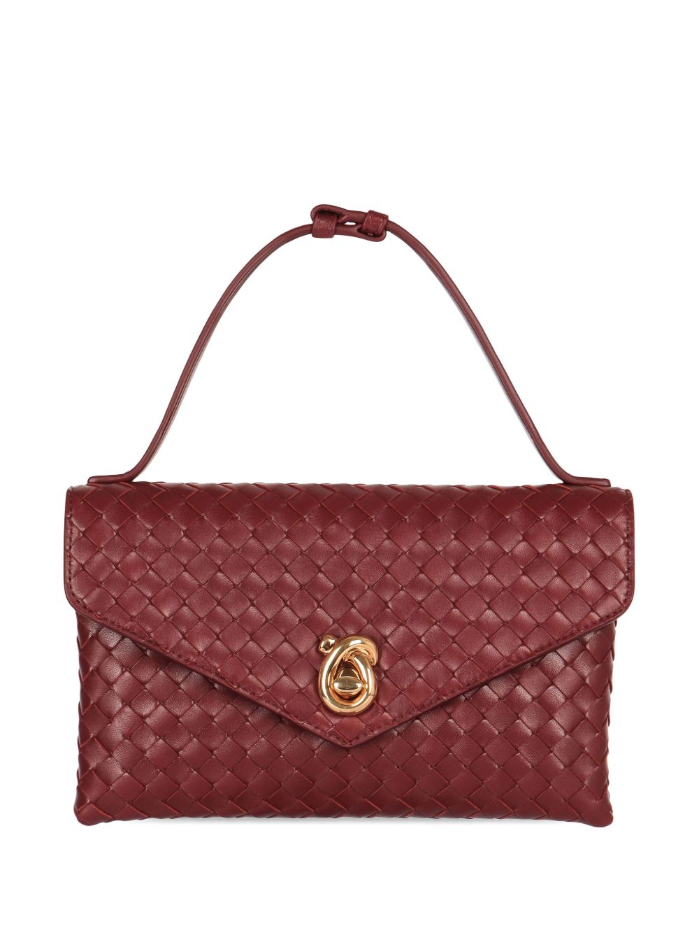 Bottega Veneta Women Knot Lock Leather Clutch BOTTEGA VENETA