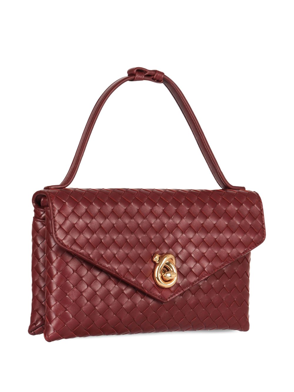 Bottega Veneta Women Knot Lock Leather Clutch BOTTEGA VENETA